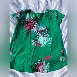 van heusen green floral shirt